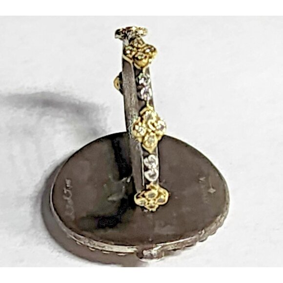 Armenta Old World 18K Gold & Silver Diamond Sapphire Ring 02742 Sz 7 – Excellent - Picture 8 of 16